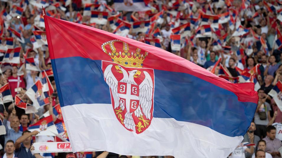 Serbian football flag